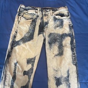 Levi's Black and Cream Straight Jeans